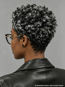 Pixie wig Lace front 13x4 wig afro Salt and pepper 100% Human Hair