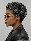 Pixie wig Lace front 13x4 wig afro Salt and pepper 100% Human Hair