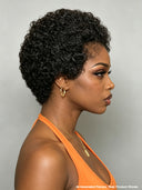 Ready TO Go pixie wig black black or brown afro curly 100% Human Hair