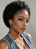 Special Offer Machine Made pixie afro glueless wig $59.99 100% Human Hair
