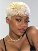 Pixie cut wig Glueless wig straight blonde 613# 100% Human Hair
