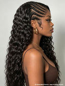 13x4 Lace wig updo braided hairstyles black curly wave 26 inch 100% Human Hair
