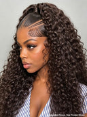 13x4 Lace wig updo braided hairstyles black curly wave 20 inch 300% Density 100% Human Hair