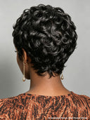Glueless Wig pixie cut finger wave for black woman 100% Human Hair 