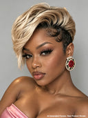 Full lace wig pixie quick weave 100% Human Hair