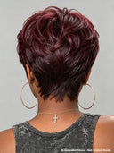 Glueless Wig pixie cut burgundy 1BT99J# 100% Human Hair