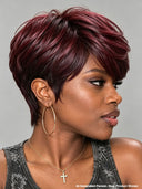 Glueless Wig pixie cut burgundy 1BT99J# 100% Human Hair