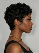Ready to go glueless wig black pixie cut wig 100% Human Hair