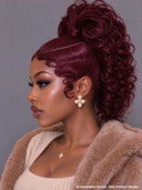 Lace front 13x6 wig Pre-styled Updo with High ponytail 4 color