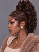 Lace front 13x6 wig Pre-styled Updo with High ponytail 4 color