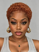 Pixie wig Lace front 13x4 wig afro brown 100% Human Hair