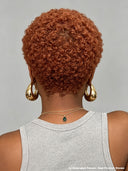 Pixie wig Lace front 13x4 wig afro brown 100% Human Hair