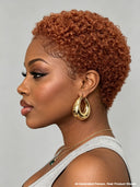 Pixie wig Lace front 13x4 wig afro brown 100% Human Hair