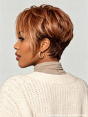 13x4 Lace front Pixie wig brown mix honey