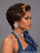 Lace front 13x4 pixie wig Quick weave highlight 