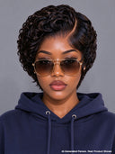 Lace front 13x4 pixie wig finger wave 4 Colors for black women