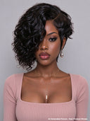 13x4 Lace Front Asymmetrical Wig curly pixie wig