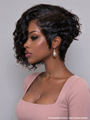 13x4 Lace Front Asymmetrical Wig curly pixie wig