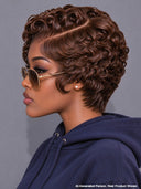 Lace front 13x4 pixie wig finger wave 4 Colors for black women
