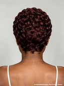 Lace front 13x4 pixie wig finger wave brown or burgundy
