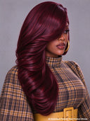 Lace front 13x4 pixie wig side part body wave burgundy