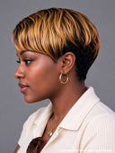 Lace front 13x4 pixie wig side part straight honey