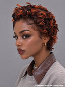 Pixie wig 13x4 Lace front orange highlight  Quick weave 