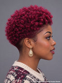 Lace front 13x4 pixie afro burgundy wig