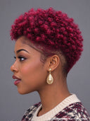 Lace front 13x4 pixie afro burgundy wig
