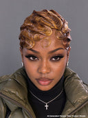 13x4 Lace Front water wave honey pixie wig