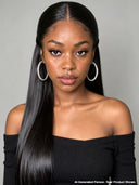 13x4 Lace Front Wig M-lagos hairline style straight black 100% Human Hair