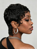 Wear & go machine made Quick weave black or white