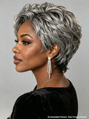 Wear to go Salt And Pepper pixie cut wig quick weave