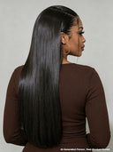 Lace front 13x4 Braided hairstyle wig Pre-styled Updo 20 inch straight 100% Human Hair