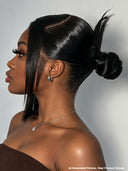 13x4 Lace Front bob Wig Pre-styled Updo straight 14 inch the luxe 100% Human Hair