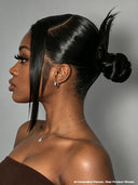 13x4 Lace Front bob Wig Pre-styled Updo straight 14 inch the luxe 100% Human Hair